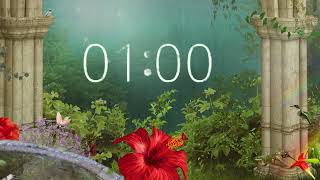 1 Minute Timer Countdown Bach Cello Suite No 1 Classical Music w/ Rain Sounds - Paint YourSELF Calm
