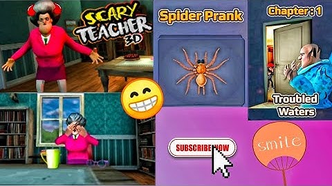 Scary Teacher 3D - Gameplay Walkthrough part 8 - Spider Prank