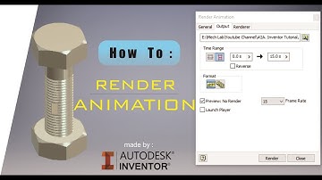 3A. Autodesk Inventor Tutorial : Render Animation