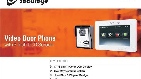 Secureye S-VDP9 Video Door Phone Set Live Demonstration