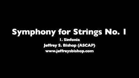Symphony for Strings No 1 Sinfonia