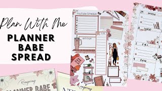 PLAN WITH ME | PLANNER BABE SPREAD | @rongrongdevoeillustration