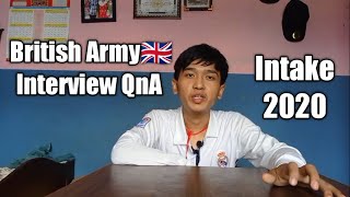 Revealing my British Army Interview questions with answers |Intake 2020| Regional Selection|