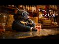 🥃 𝑺𝒎𝒐𝒌𝒚 𝑩𝒂𝒓 𝑱𝒂𝒛𝒛 𝑪𝒂𝒕 🎷 1940s Noir Whiskey Lounge Ambience for Relax &amp; Study