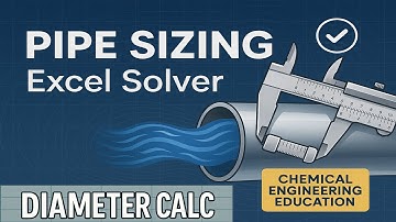 Buisdiameter bepalen in Excel Solver | Bereken stroomsnelheid en drukval | Zelfstudie vloeistofme...