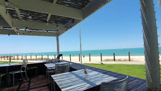 Monkey Mia bar on the beach.  The Boughshed
