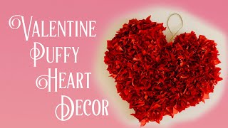 Valentine Puffy Heart Decor | Tissue Paper | Hanging Decor
