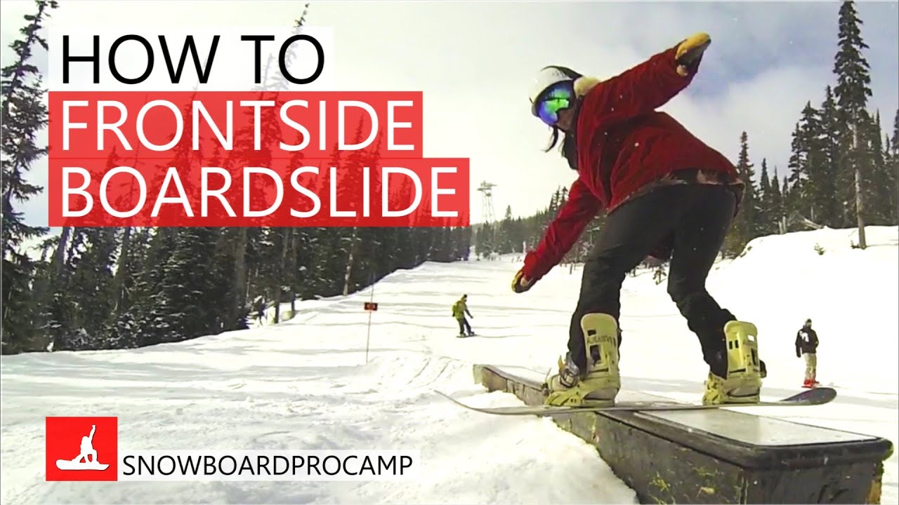 How To Frontside Boardslide On A Snowboard Snowboarding Tricks pertaining to Kinder Snowboard Tricks