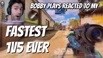Bobby Plays Reacted To My FASTEST 1V5/ACE EVER IN CODM (1.0 SEC) #shorts