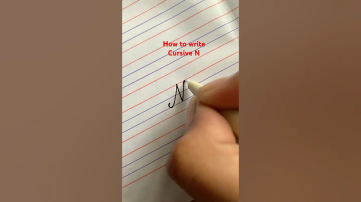 How to write Cursive N| letter N #cursive #english #youtubeshorts #shorts #asmr #art #writing #1m