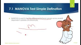 Video 25   MANOVA Test Simple Defination and Dataset Example