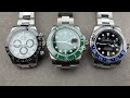 Rolex Daytona, Green Submariner, and GMT Master II - Rolex Certified Pre-Owned Comparison