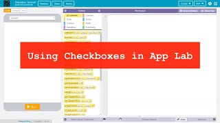 Using Check Boxes in App Lab - Code.org Beginner Project