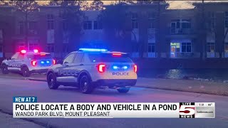 VIDEO: Mount Pleasant Police discover body in pond, death investigation ongoing
