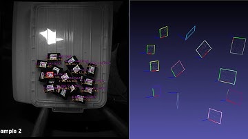 Random bin picking of labeled objects