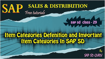 item categories in sap #item category #sap #sapsd #itemcategories in sap sd #vov7#sap s4 #realtime
