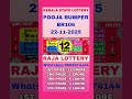POOJA BUMPER BR106 22 11 2025 Saturday Rajalottery Keralastatelottery BUMPER 2025 Crore 12