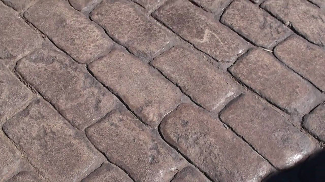 Stamped Concrete Pattern Old World Belgium Block - YouTube