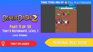 Diner Dash 2 (2007, Java) - Part 11 of 50: Tony's Ristoranté, Level 1