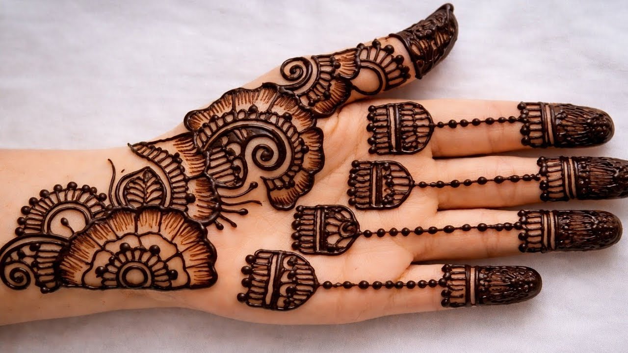 New jewelry style me hndi design | Very simple mehndi design | Pencil shading mehndi design | Arabic