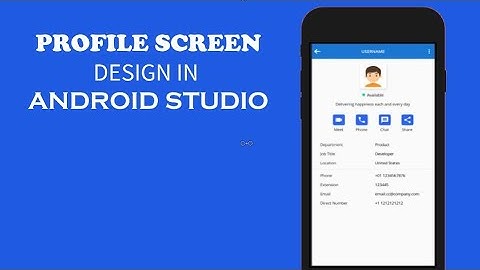 Profile UI design in Android Studio (With Source Code)