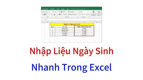 Cách Nhập Liệu Ngày Tháng Năm Sinh Nhanh Trong Excel | Tin Học Văn Phòng