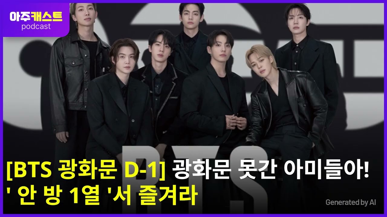 [BTS 광화문 D-1] 광화문 못간 아미들아!  안 방 1열 서 즐겨라