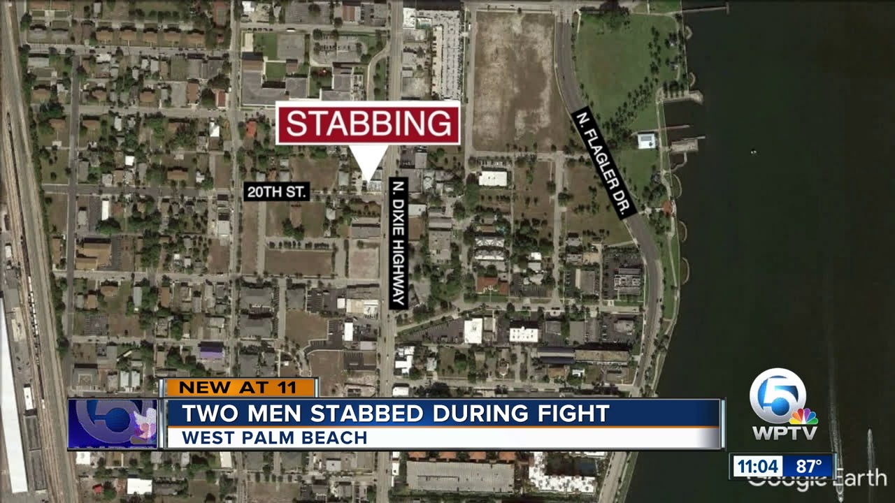 stabbing pain in breast Two men stabbed along N. Dixie Highway in West Palm Beach