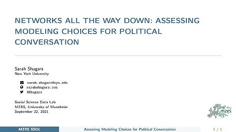 Networks All the Way Down: Assessing Modeling Choices for Political Conversation