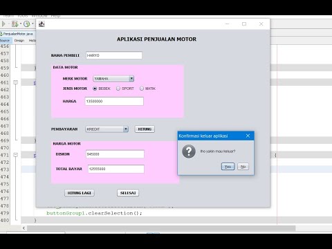 Membuat Program Java Sederhana - APLIKASI PENJUALAN MOTOR dengan ...