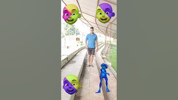 Colourfull upin ipin head to dancing frog joker gorilla & red dame tu cosita - magical video #funny