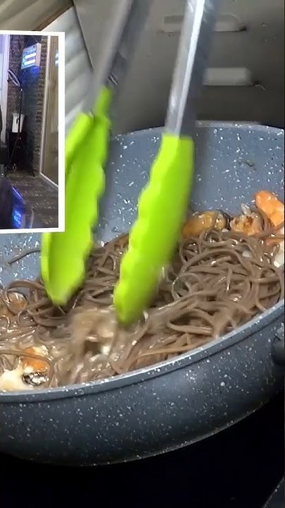 Готовим вкусно #соба #кафе #готовка #морепродукты #креветки #обзор # ...