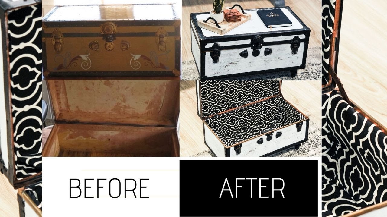 Antique Steamer Trunk Turned Coffee Table - BREPURPOSED