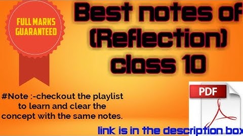 Best notes of light (reflection only)|| detailed notes || class 10