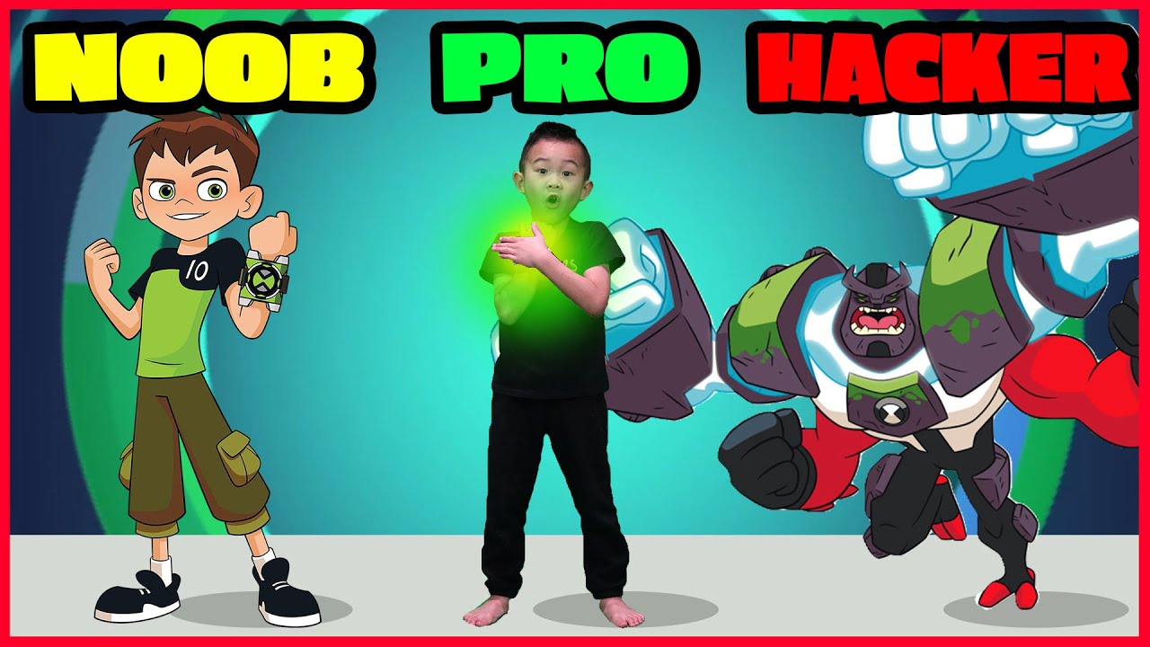 Ben 10: Up to Speed! Noob vs Pro vs Hacker! In Real Life! Kaven App Review