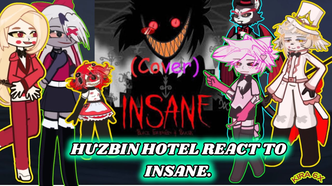 Реакция Huzbin Hotel на безумную песню Аластера | Реакция Gacha | 2X