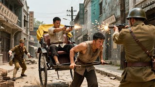 雙槍小夥黃包車上射擊日軍，打得日軍毫無還手之力！⚔️ 抗日 MMA | Kung Fu #女特工 #复仇