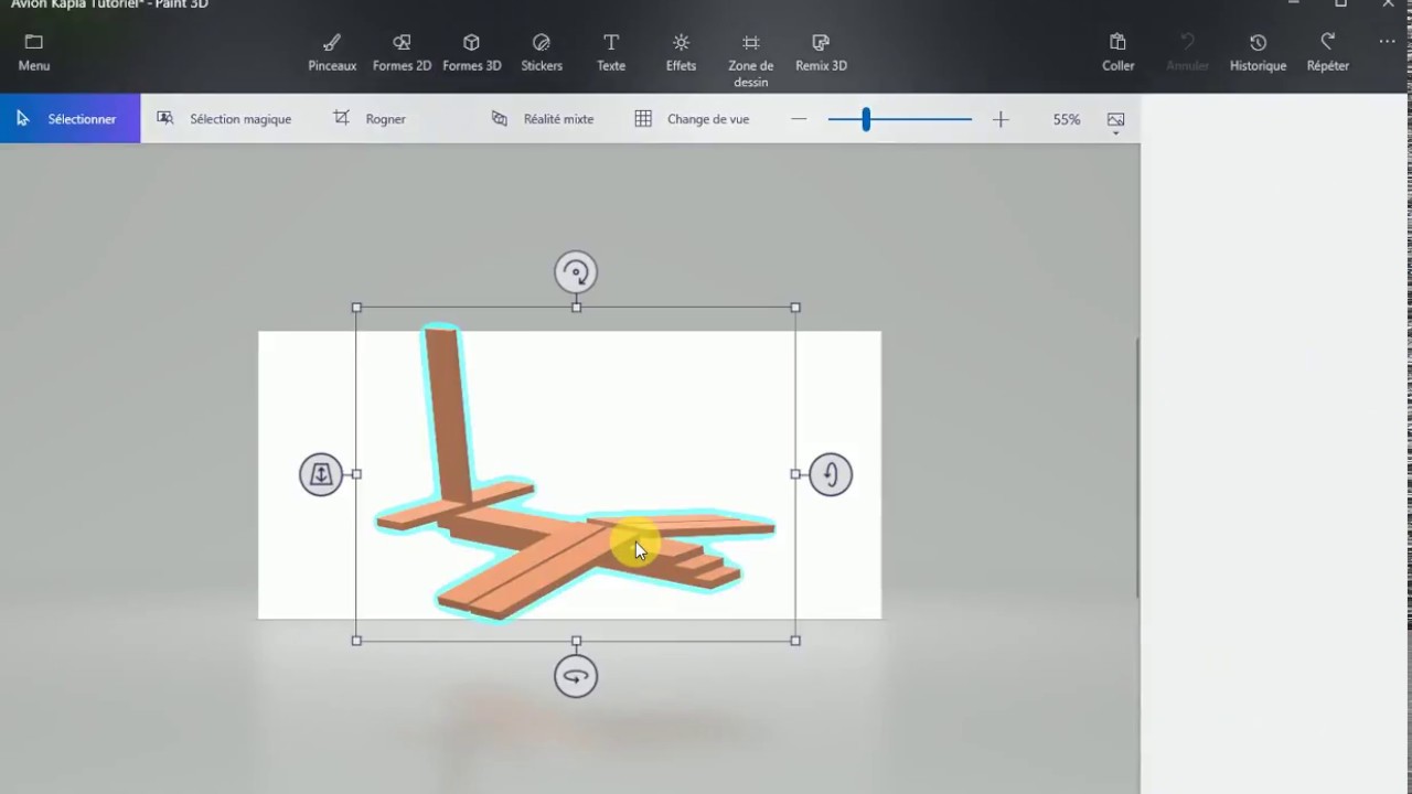 Paint 3d Tutoriel 3 Decomposition Et Reconstitution De L Assemblage De L Avion En Plaquettes Kapla Youtube