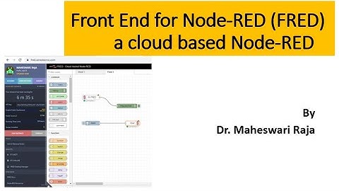 Front End for Node-RED (FRED) |Cloud based Node-RED| IoT Virtual Lab | Dr.Mahewsari.R |  VIT Chennai