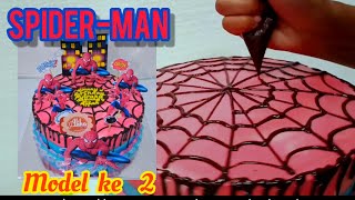 Kue Tart Spiderman Simpel || Topper Spiderman