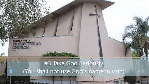 God's Top Ten: #3 Take God Seriously (You shall not use God's name in vain)