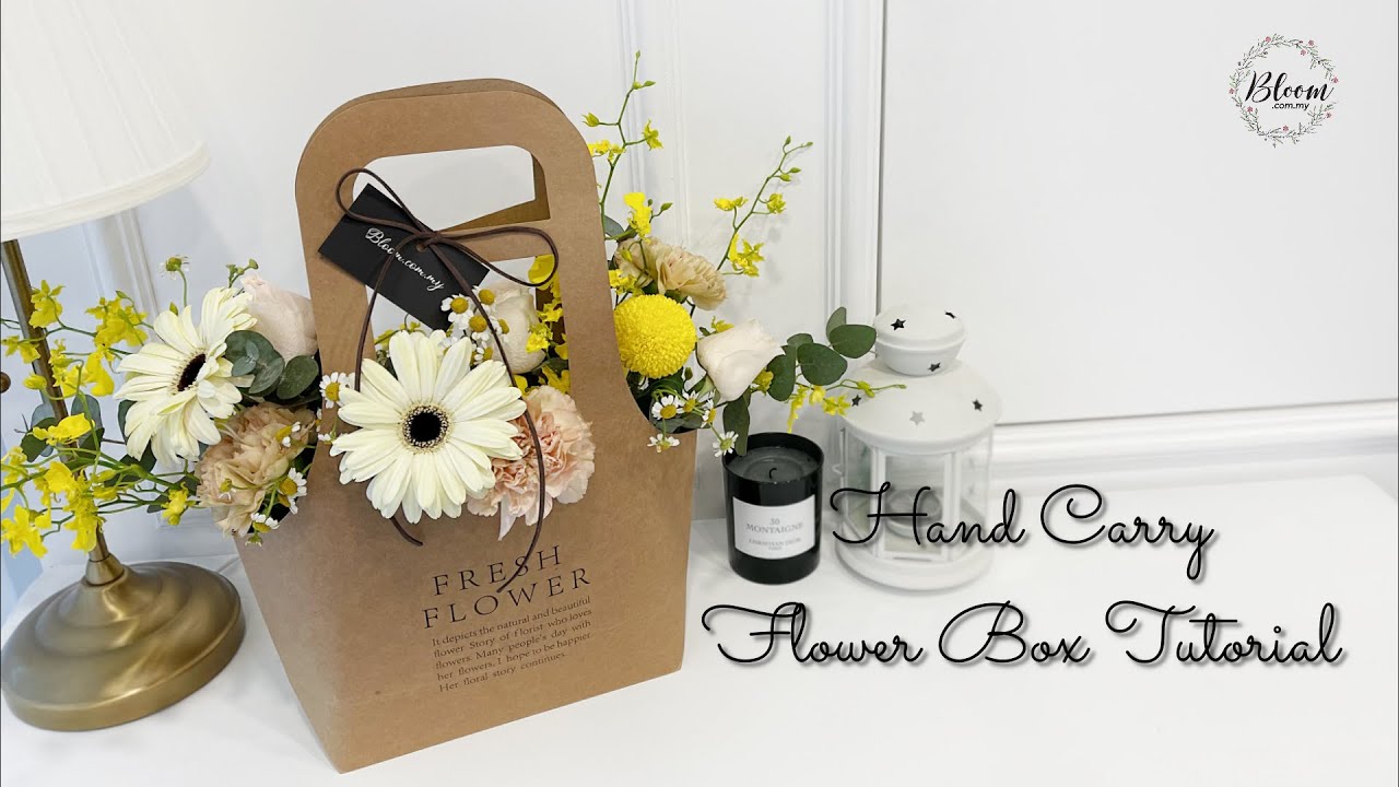 How to make Hand Carry Flower Box with flowersFlower Box Arrangement
