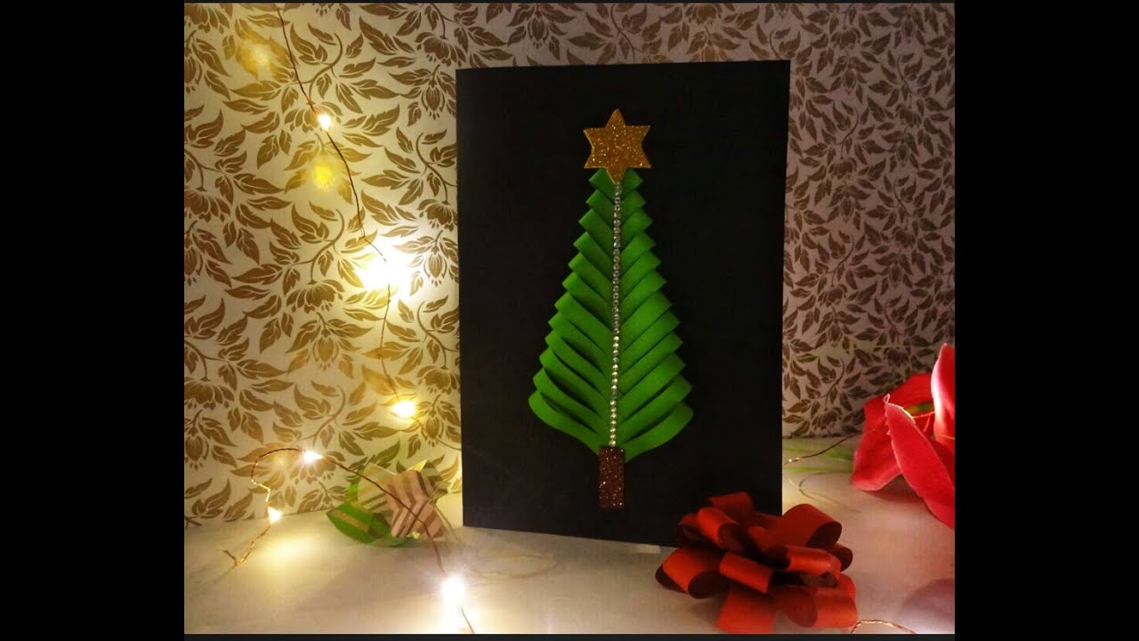 DIY: How To Make a Christmas Greeting Card/ Christmas Card/ Paper