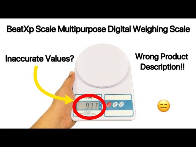 beatXP Kitchen Scale Multipurpose Portable Electronic Digital Weighing  Scale | Weight Machine With Back light LCD Display | White |10 kg | 2 Year