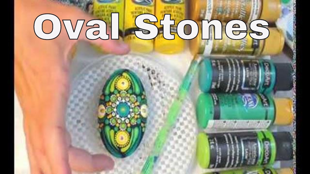 Dot mandala painting on a molded art stone from The Happy Dotting Company  step by step - 288 