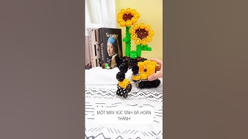 Làm mô hình máy xúc công trình đồ chơi từ nắp chai sữa #tntnga #moc #diy #lego #toys #figure