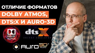 Трёхмерный звук  Dolby Atmos, Auro3D, DTS:X! / Какой формат объёмного звука выбрать?