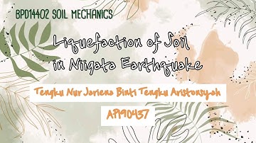 Liquefaction of Soil in Niigata Earthquake