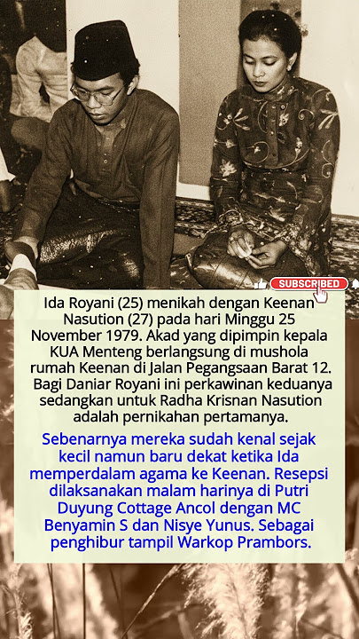 KEENAN NASUTION DAN IDA ROYANI