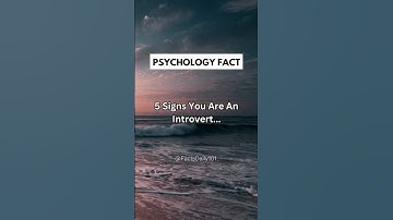 5 Signs You Are An Introvert… #shorts #psychologyfacts #fyp